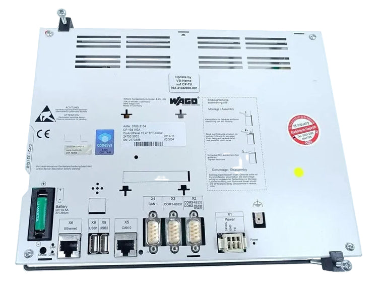 0762-3104/0000-0001 | Wago CP104 VGA Industrial Operator Panel Display