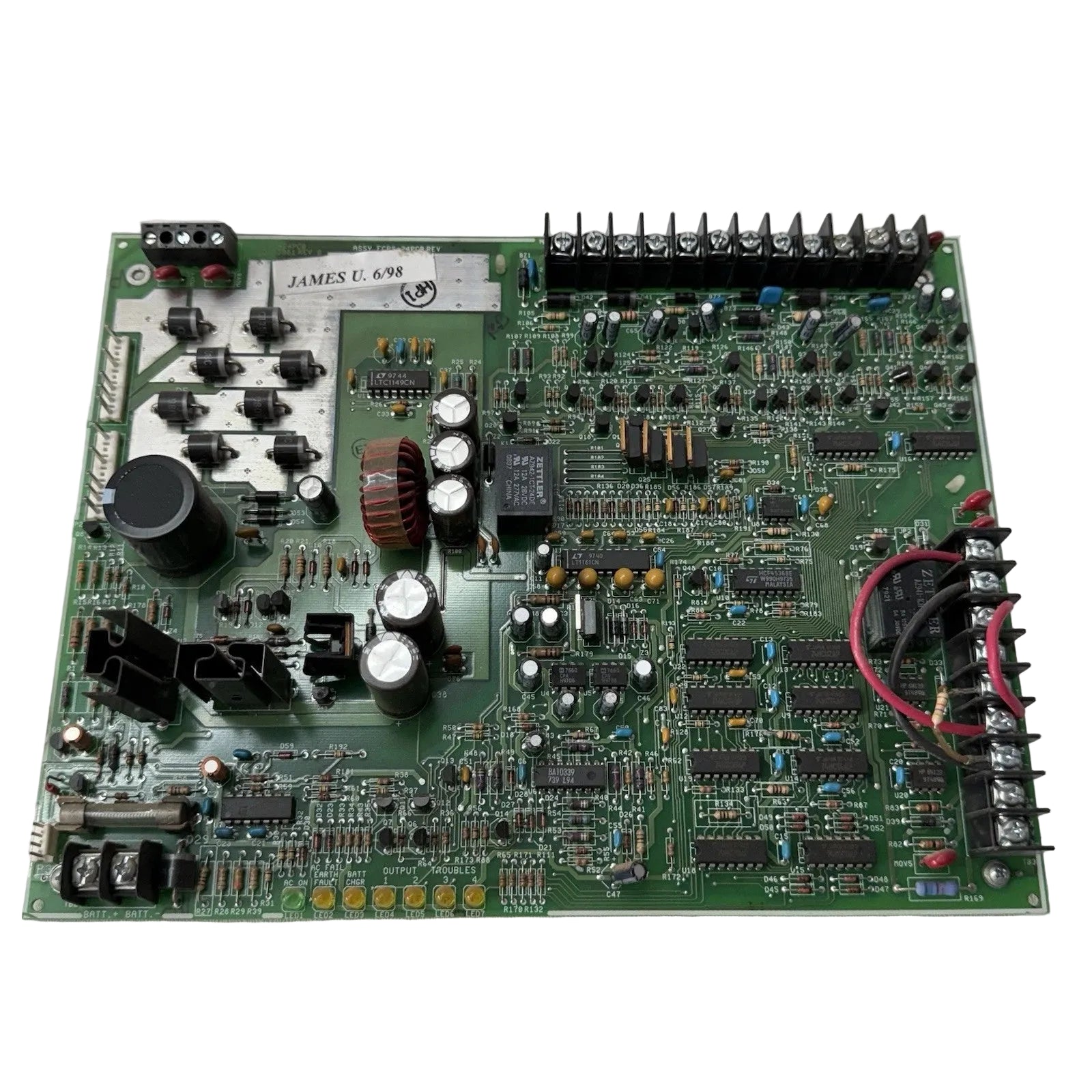Notifier FCPS-24PCB Fire Alarm Remote Power Supply Circuit Board