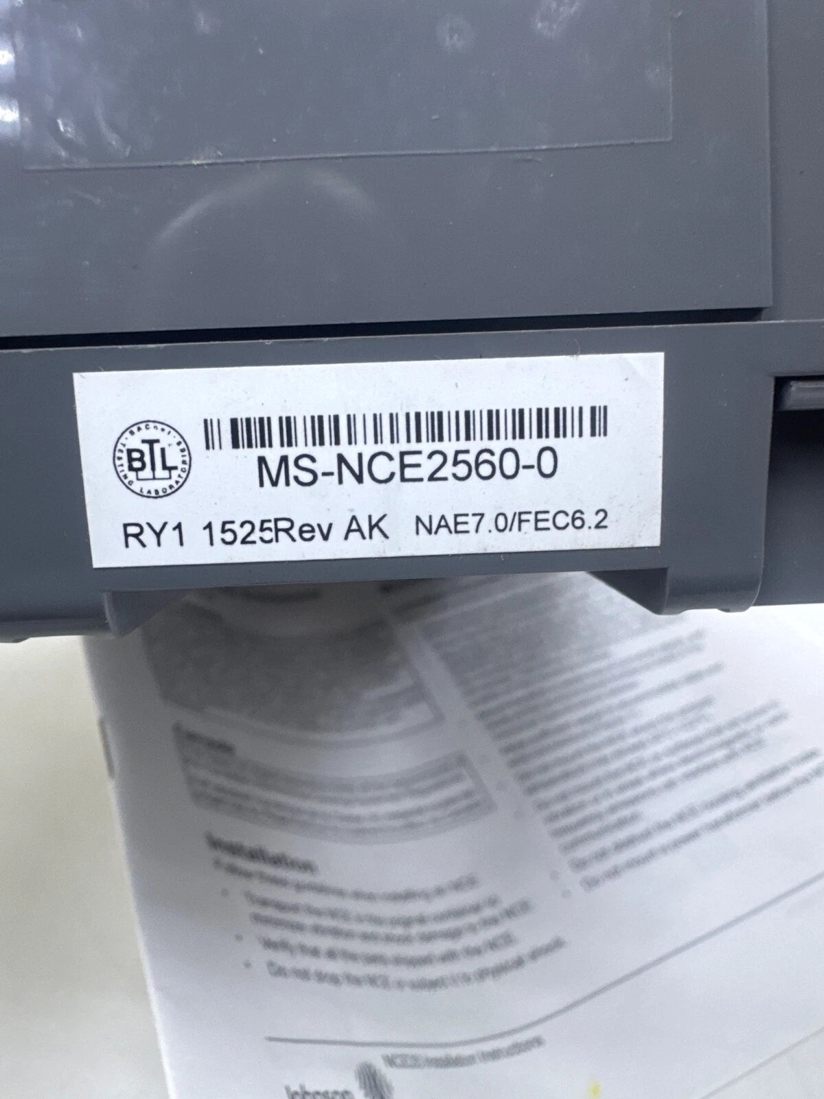 Johnson Controls MS-NCE2560-0 Metasys Network Control Engine BACnet MS/TP Controller