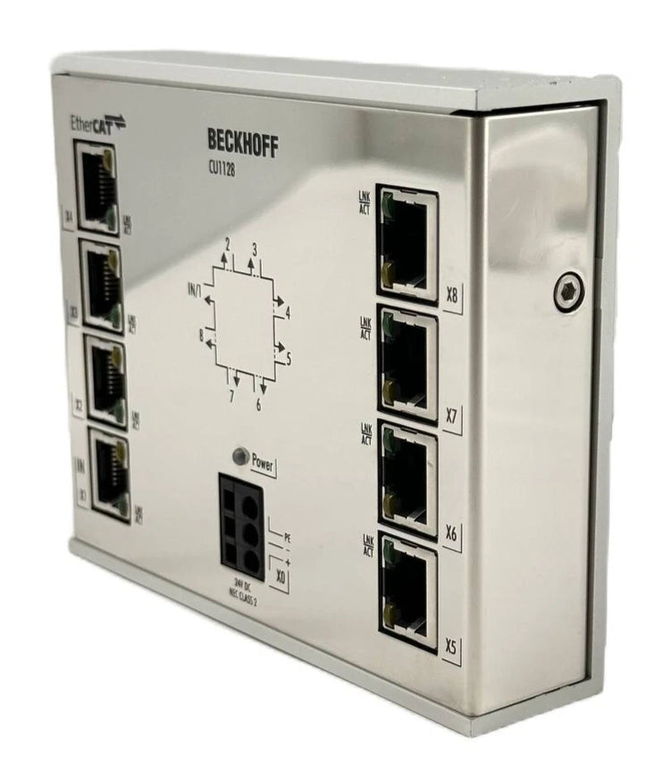 Beckhoff CU1128 8-Port EtherCAT Junction for Industrial Network Expansion and Distributed Automation