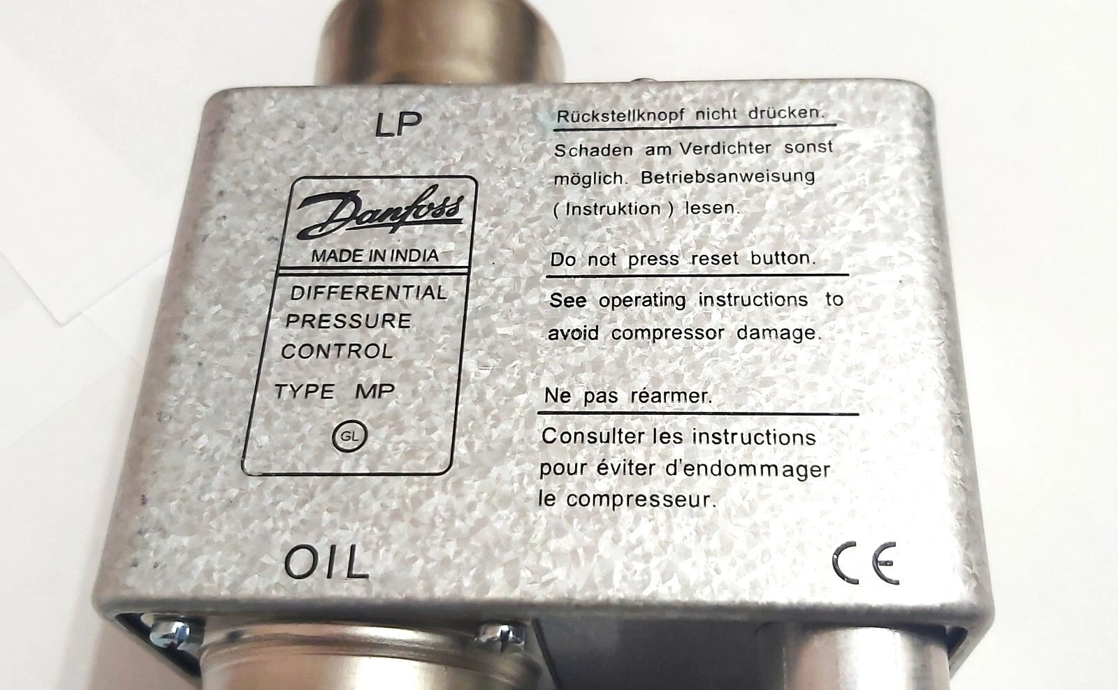 Danfoss 060B017591 MP55A Compressor Oil Differential Pressure Switch