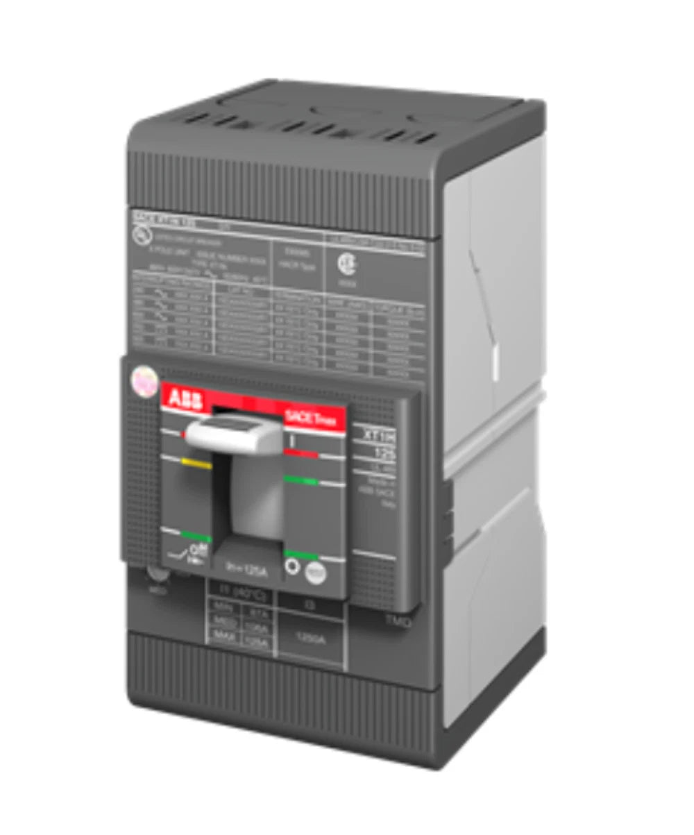 ABB XT1HU3125AYD000XXX 125 Ampere Three-Pole SACE Tmax XT Molded Case Circuit Breaker