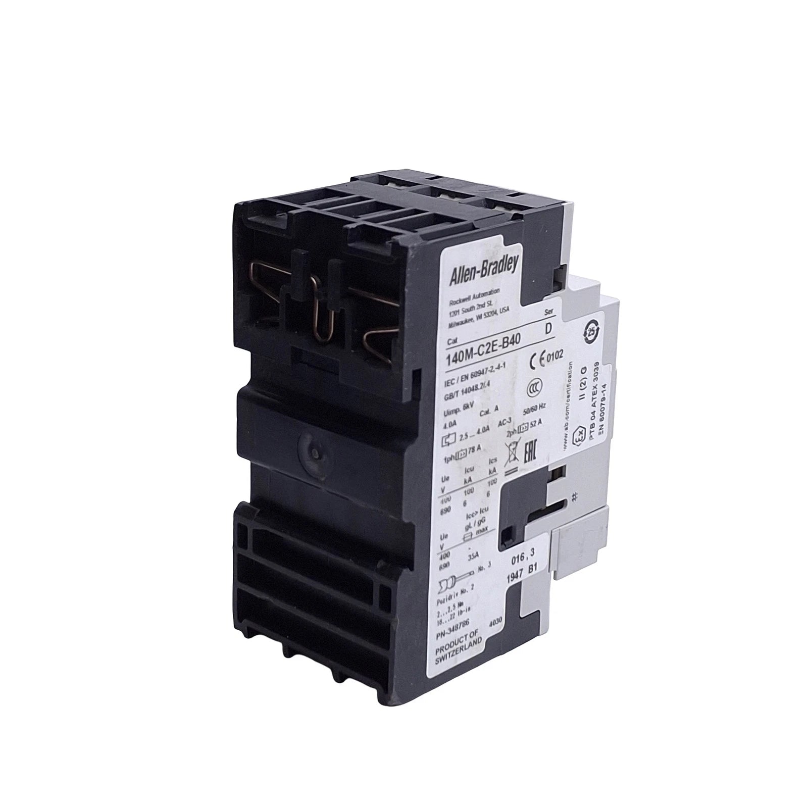 140M-C2E-B40 | Allen-Bradley Motor Protection Circuit Breaker 2.5-4A 480V, Frame C