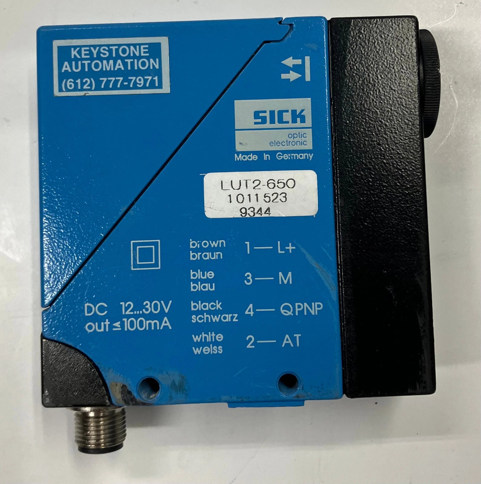 LUT2-650 | SICK Luminescence Photoelectric Sensor, PNP Output, 50 mm Lens