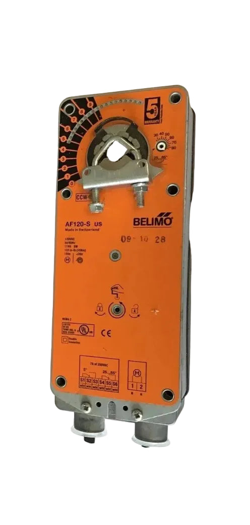 Belimo AF120-S Fail-Safe Spring Return Damper Actuator 133 in-lb 120 VAC w/ Aux Switches