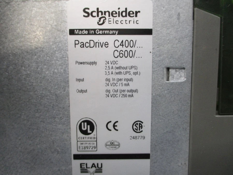 Schneider Electric C600/10/1/1/1/00 PACDrive C600 Servo Controller 24VDC Pentium M