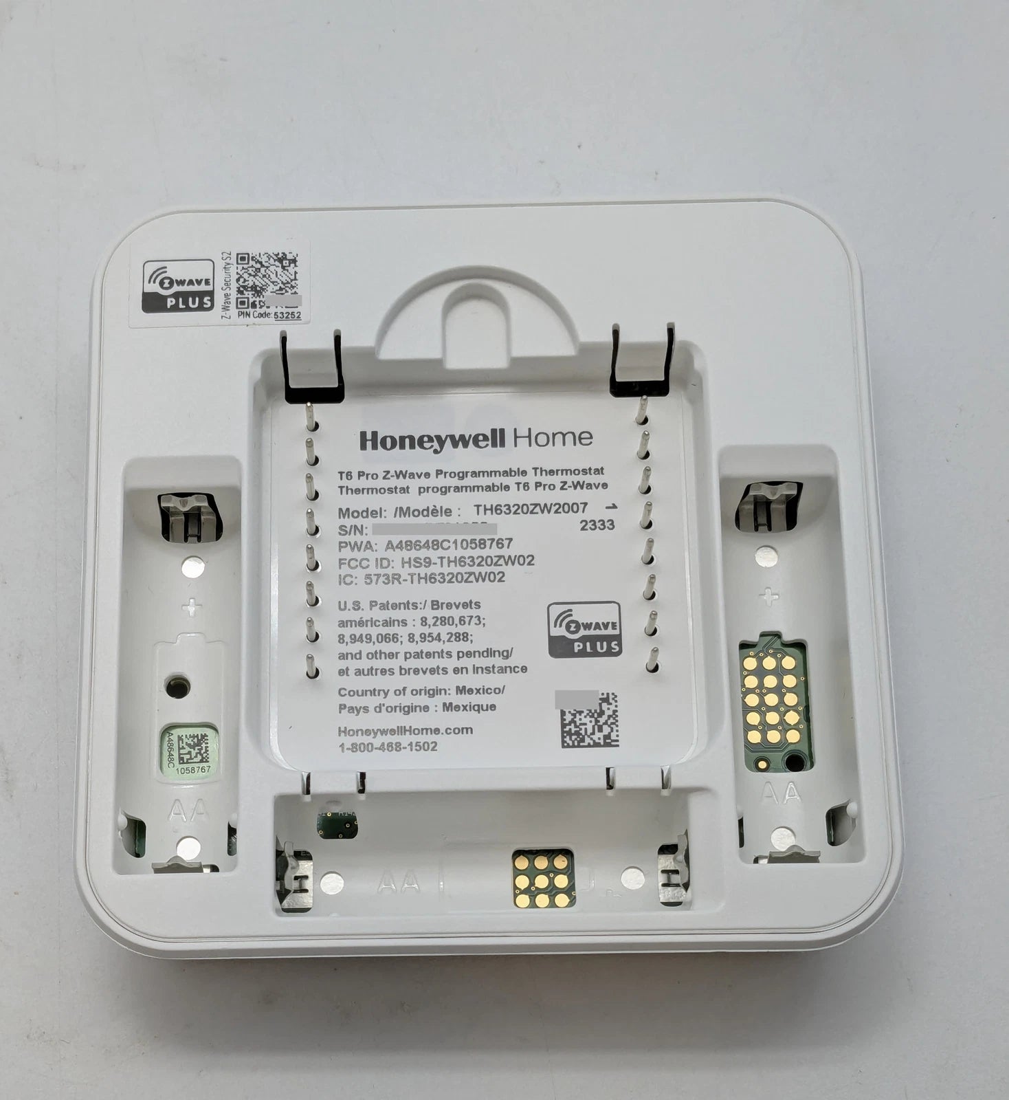TH6320ZW2007/U | Honeywell T6 Pro Z-Wave Plus Programmable Thermostat