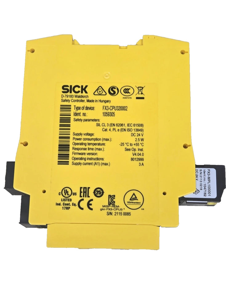 SICK FX3-CPU230002 Flexi Soft Programmable Safety Controller Main Module