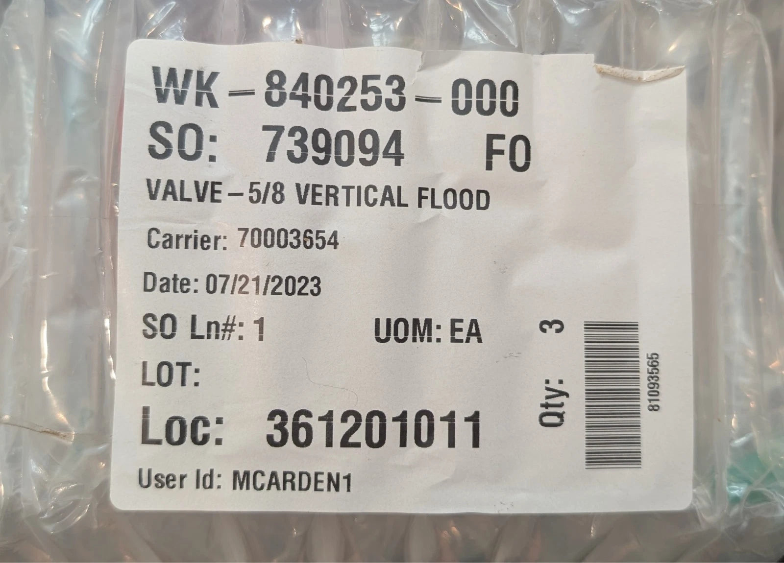 YORK WK-840253-000 Type I HPCO2 Cylinder Control Valve for 75 lb and 100 lb Carbon Dioxide Fire Suppression Cylinders