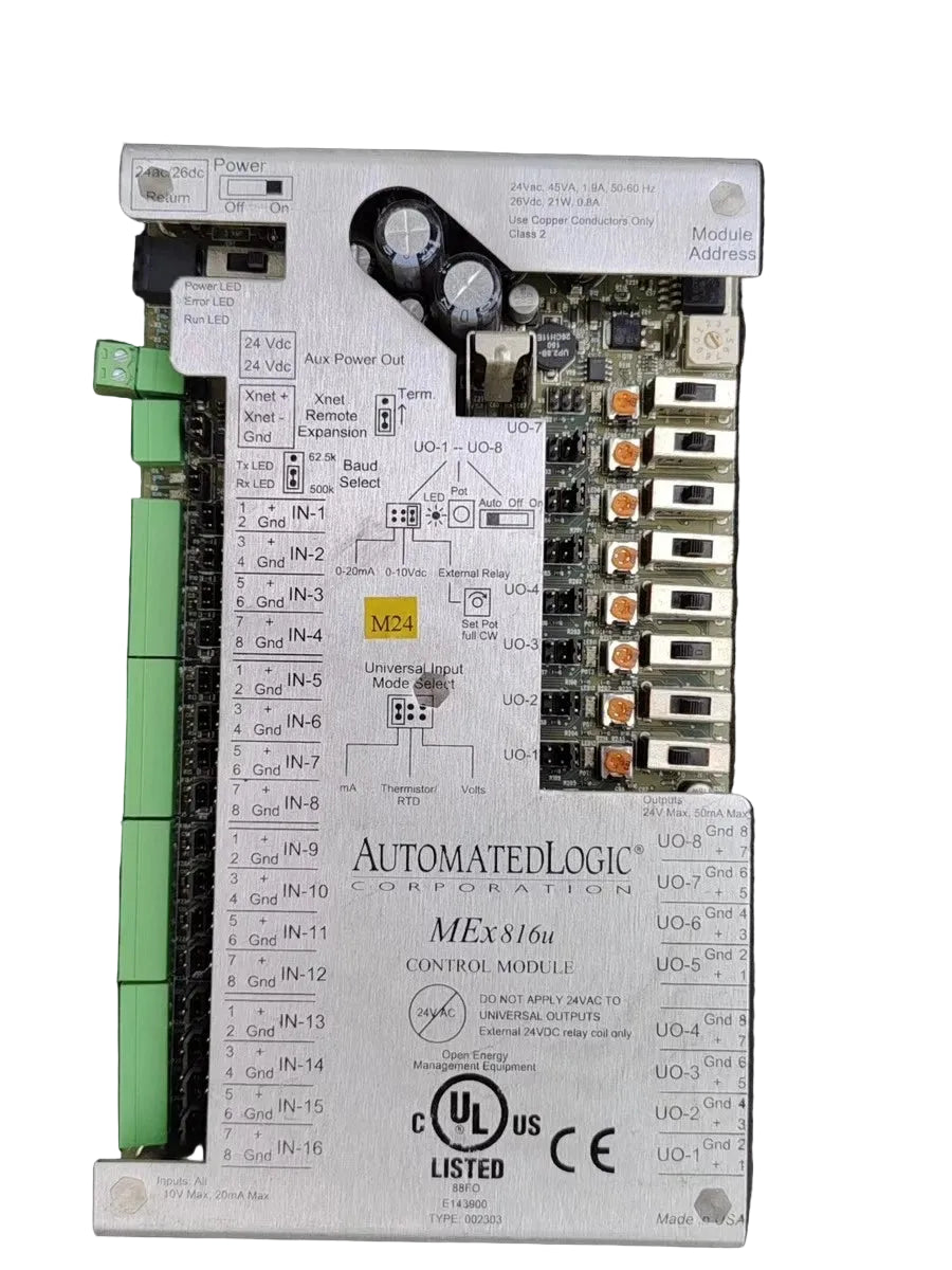 Automated Logic MEX816U 16-Input 8-Output Building Automation Expander Module