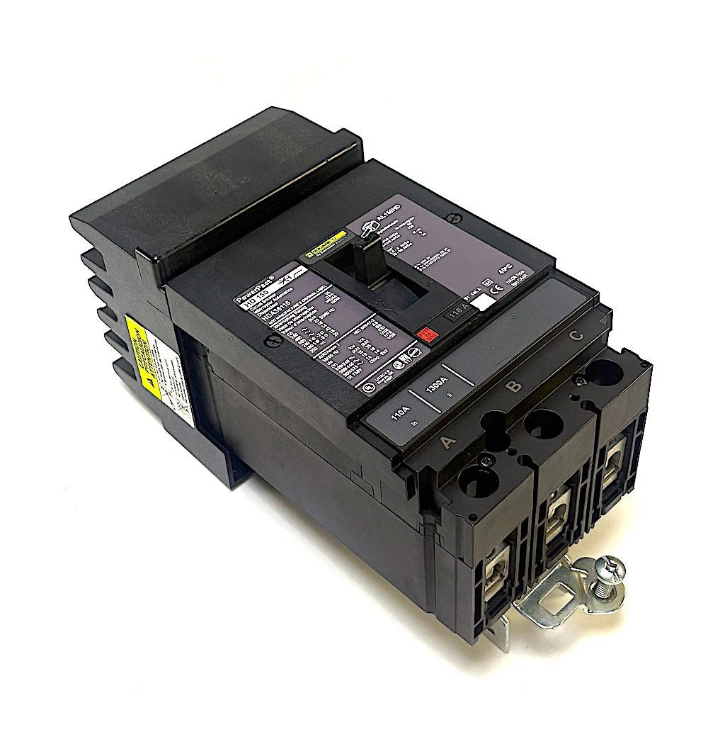 HDA36110 | Schneider Electric Three Pole Thermal Magnetic Molded Case Circuit Breaker 110A 600VAC