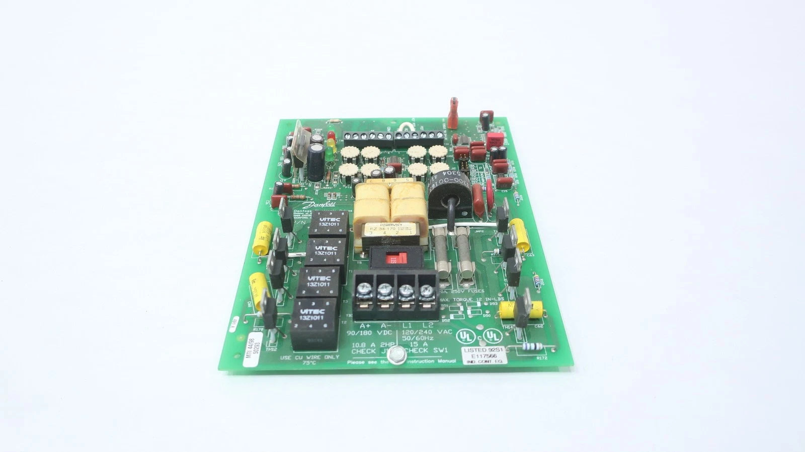 Danfoss 176B4000 Electronic Drive Board 120/240 VAC to 90/180 VDC DC Motor Controller 2 HP