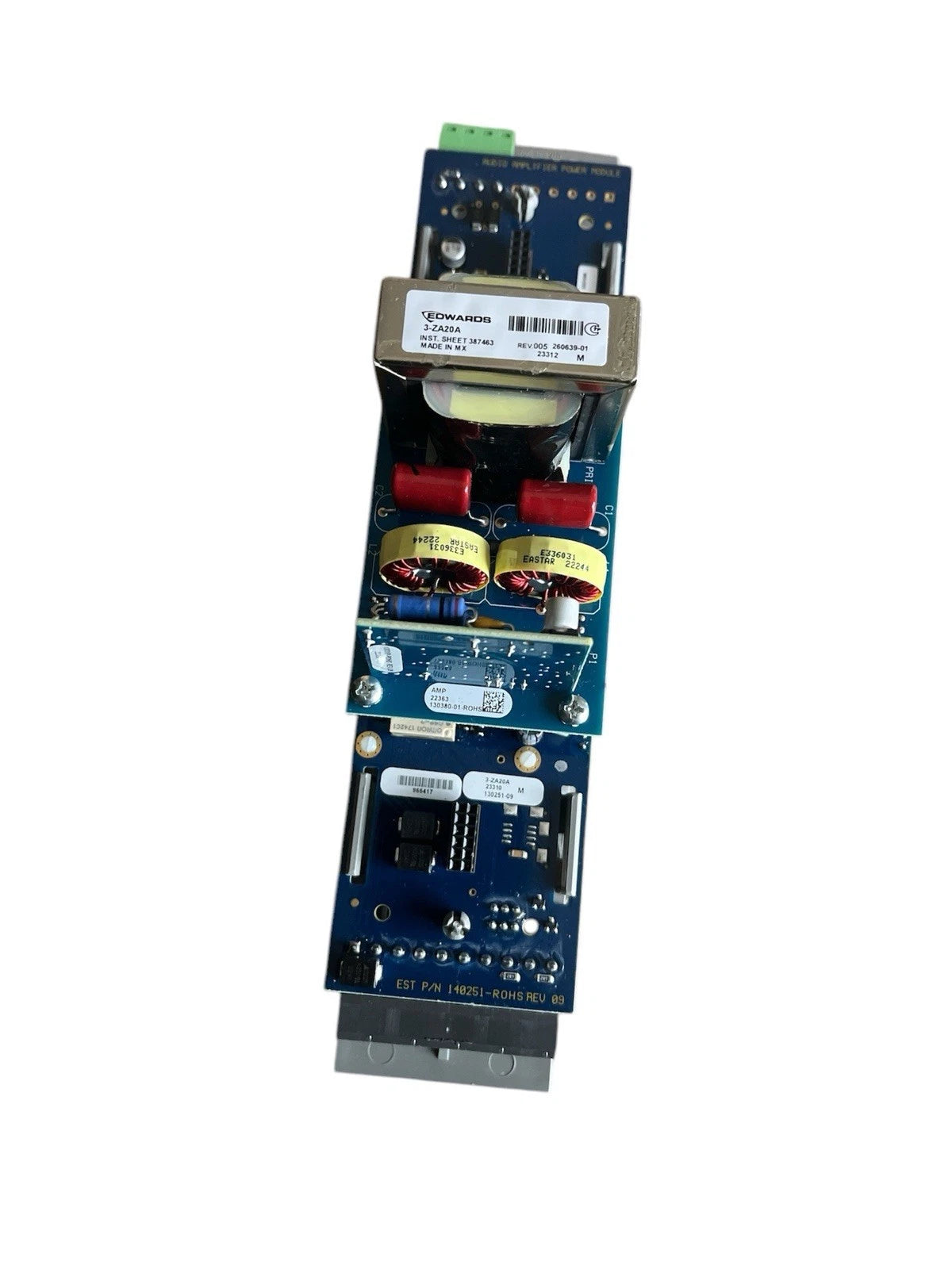 3-ZA20A | Edwards 20W Zoned Amplifier, 25/70 VRMS, Class A/B Audio & 24VDC NAC