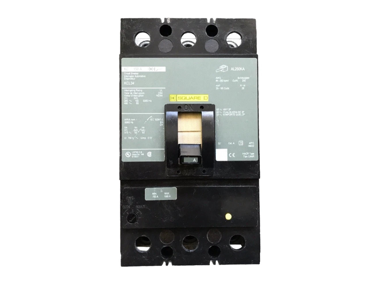 KCL34125 | Schneider Electric 125 A 3-Pole 480 V Molded Case Circuit Breaker