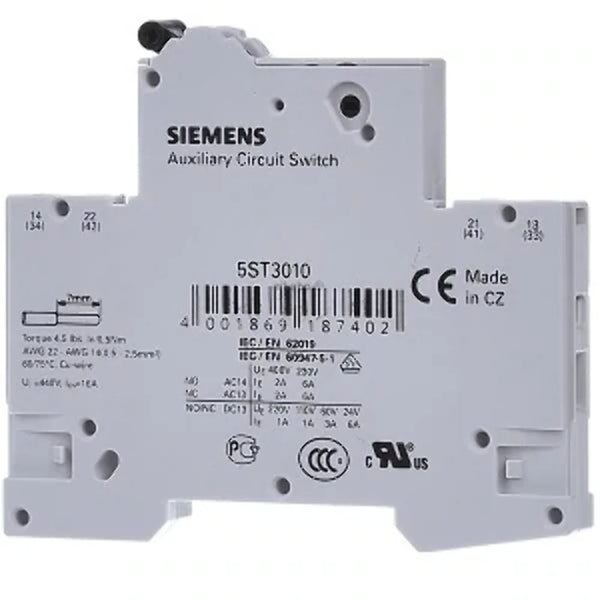 Siemens 5ST3010 Auxiliary Switch for Miniature Circuit Breakers & Protection Devices