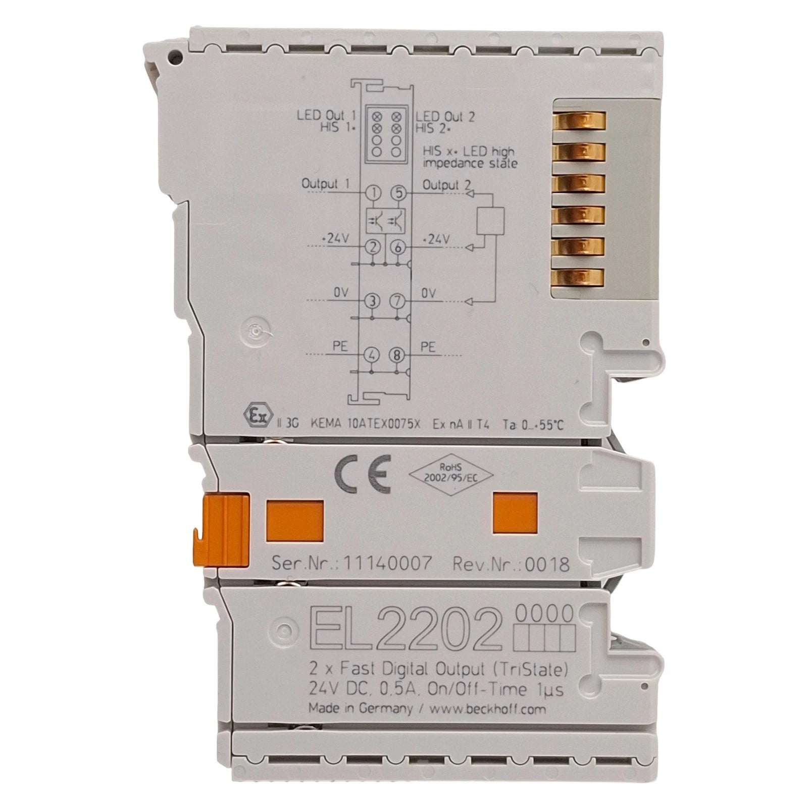 EL2202 | Beckhoff EtherCAT 2-Channel Digital Output Terminal 24 VDC