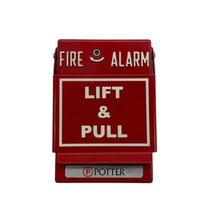 Potter RMS-1T-WP-LP Weatherproof Dual-Action Manual Fire Alarm Pull Station SPST