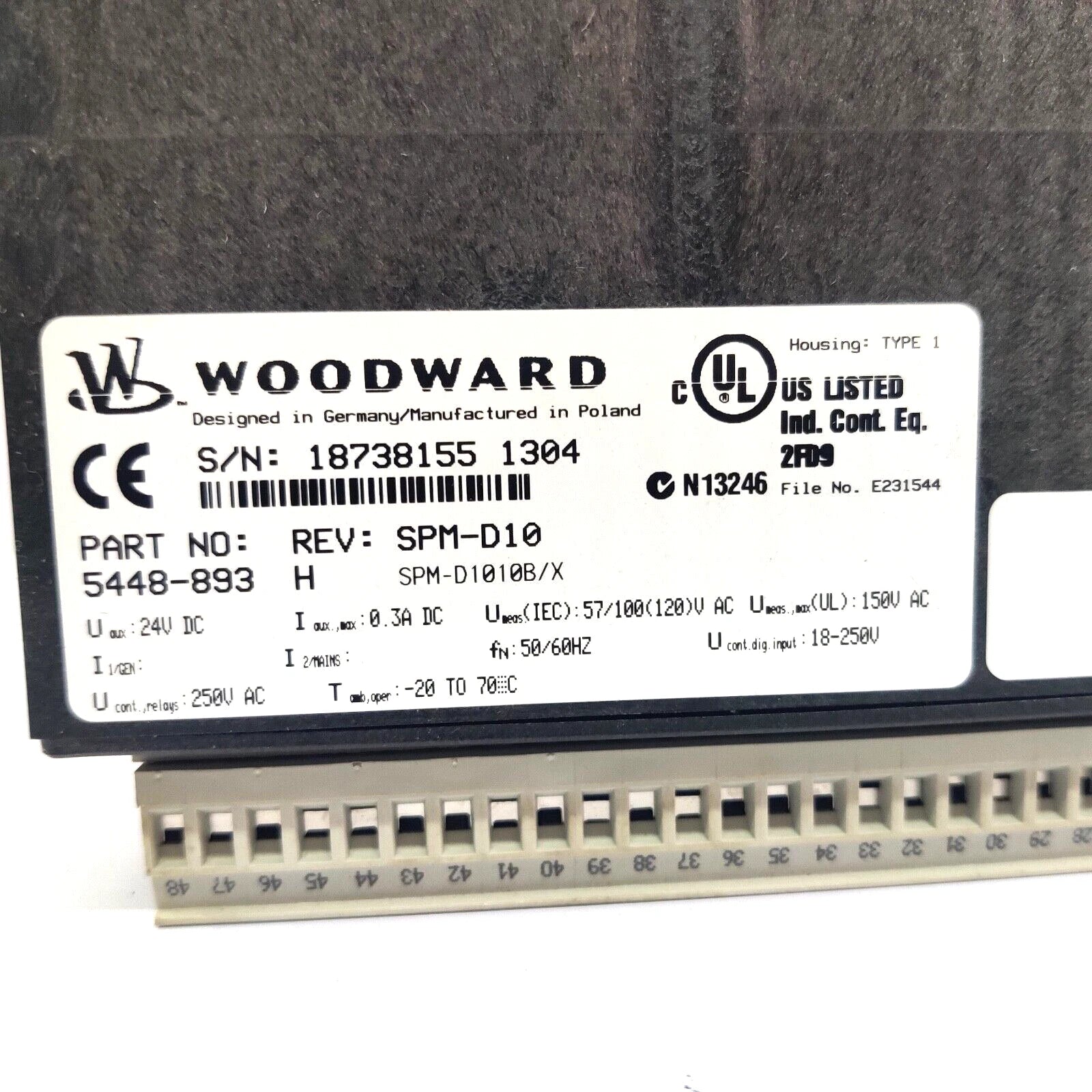 Woodward 5448-893 SPM-D Generator Synchronizer System Controller with LED Display