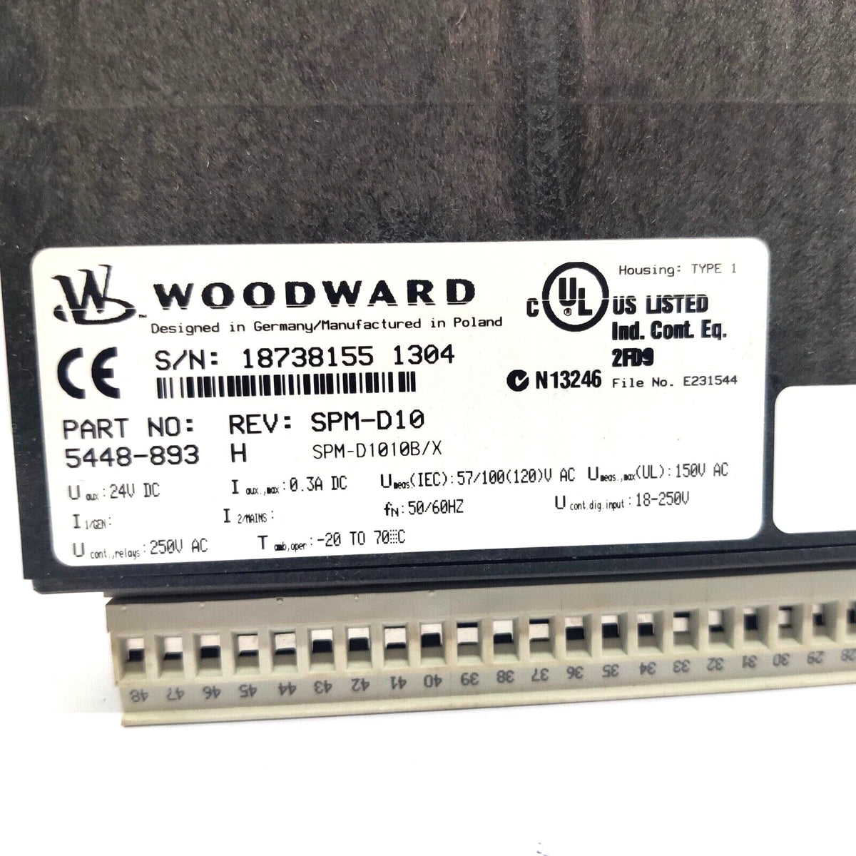 Woodward 5448-893 SPM-D Generator Synchronizer System Controller with LED Display
