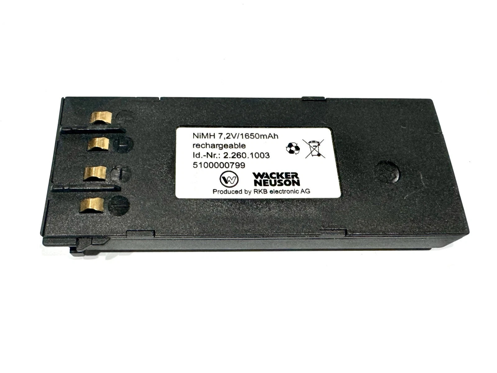 Wacker Neuson 5100000799 7.2V 2400mAh NiMH Remote Control Battery