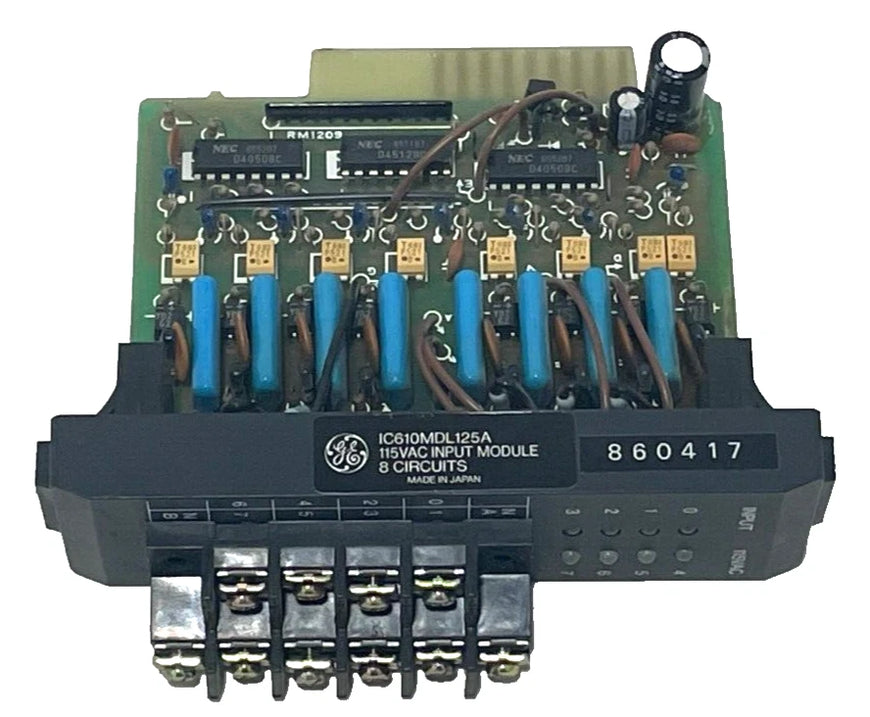 GE Fanuc IC610MDL125A Series One 8-Point 115VAC PLC Input Module