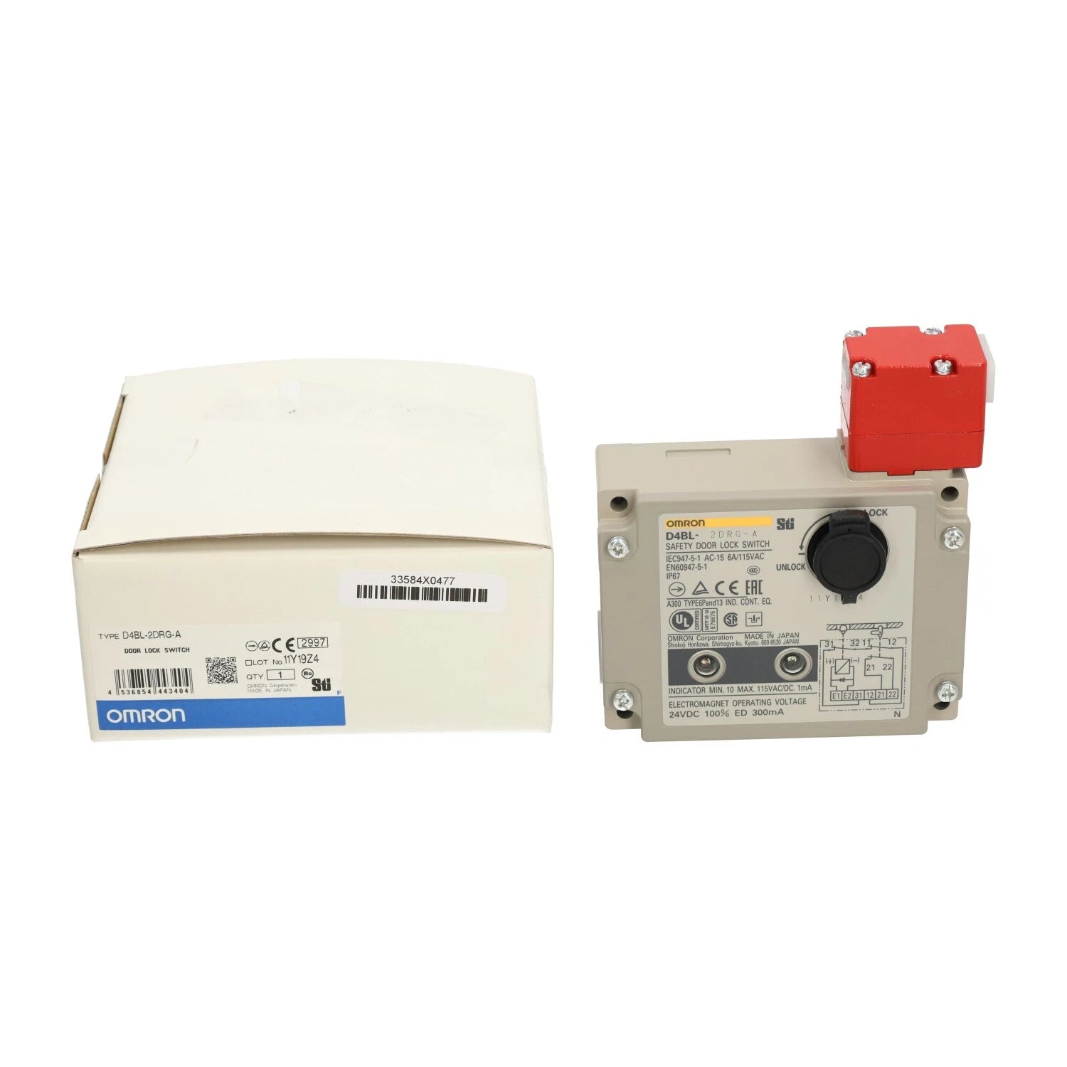 Omron D4BL-2DRG Safety Interlock Limit Switch Key Operated IP67