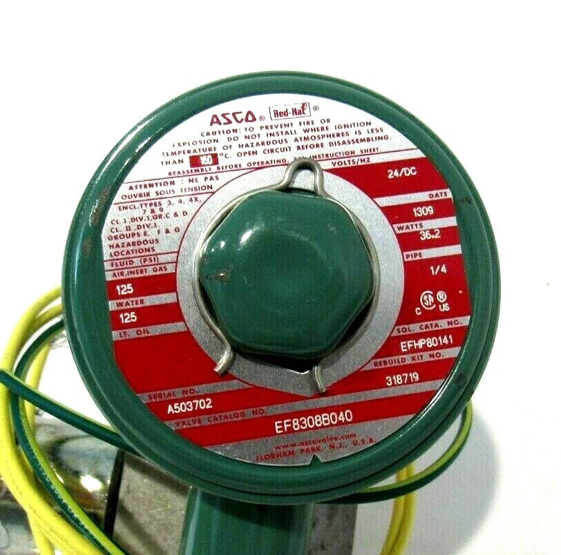 ASCO EF8308B040 Series 8308 Manual Reset Solenoid Valve for Industrial Process and Hazardous Area Applications
