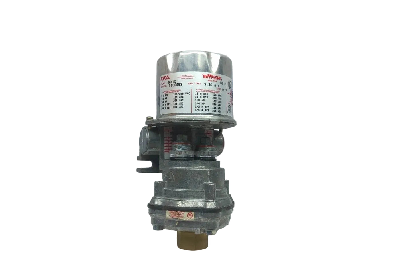 ASCO SA11D S-Series TRI-POINT Combustion Pressure Switch