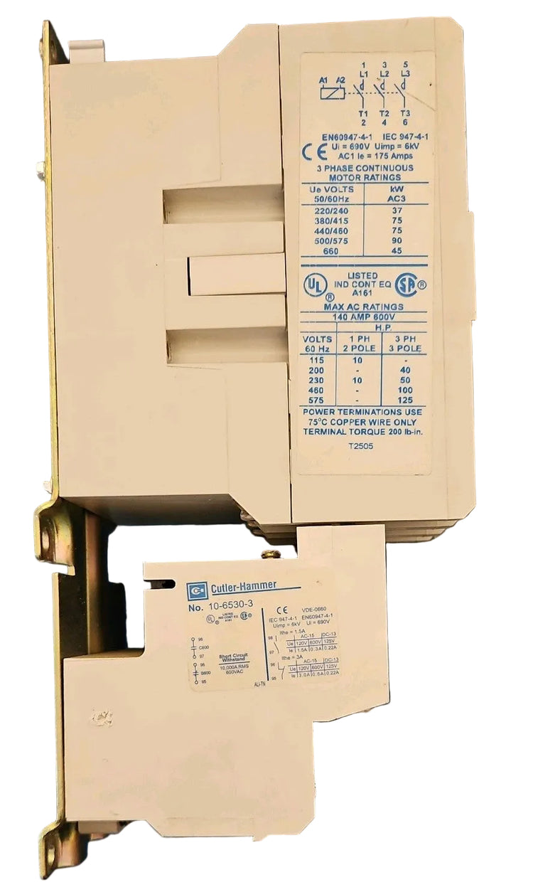 Eaton AE16NN0 Freedom Series 140A 3-Pole Non-Reversing Magnetic Motor Starter 110-120V Coil