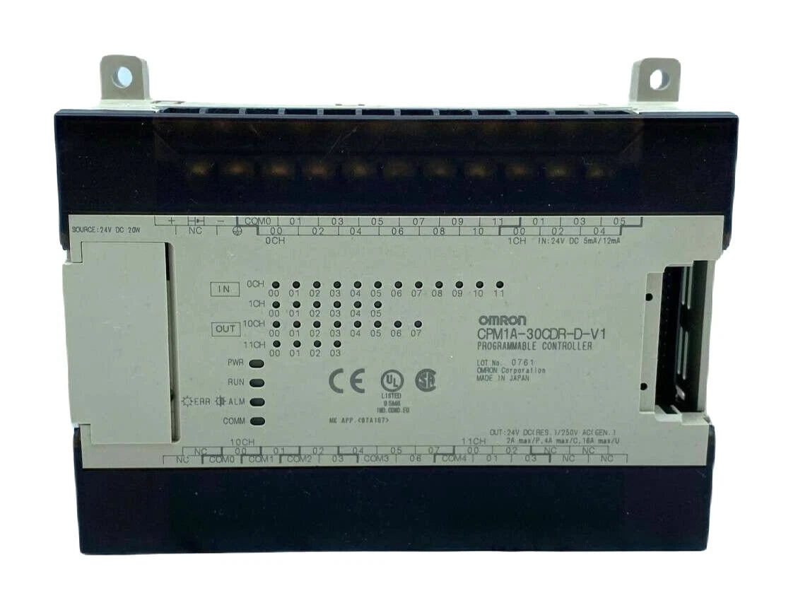 CPM1A-30CDR-D-V1 | Omron Compact Micro PLC CPU Controller 24VDC 18 Inputs 12 Relay Outputs RS-232C Module