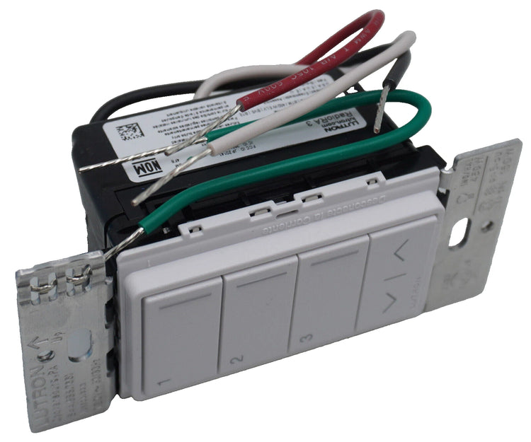 RRST-HN3RL-SW | Lutron Sunnata RF 3-Button Raise/Lower Hybrid Keypad for RadioRA 3