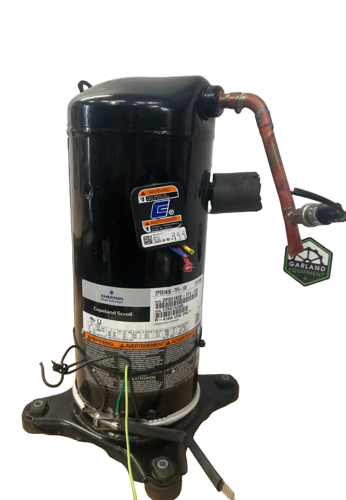 ZPS51K5E-TF5-130 | Copeland 4 HP Two-Speed Scroll Compressor R410A 52,100 BTU