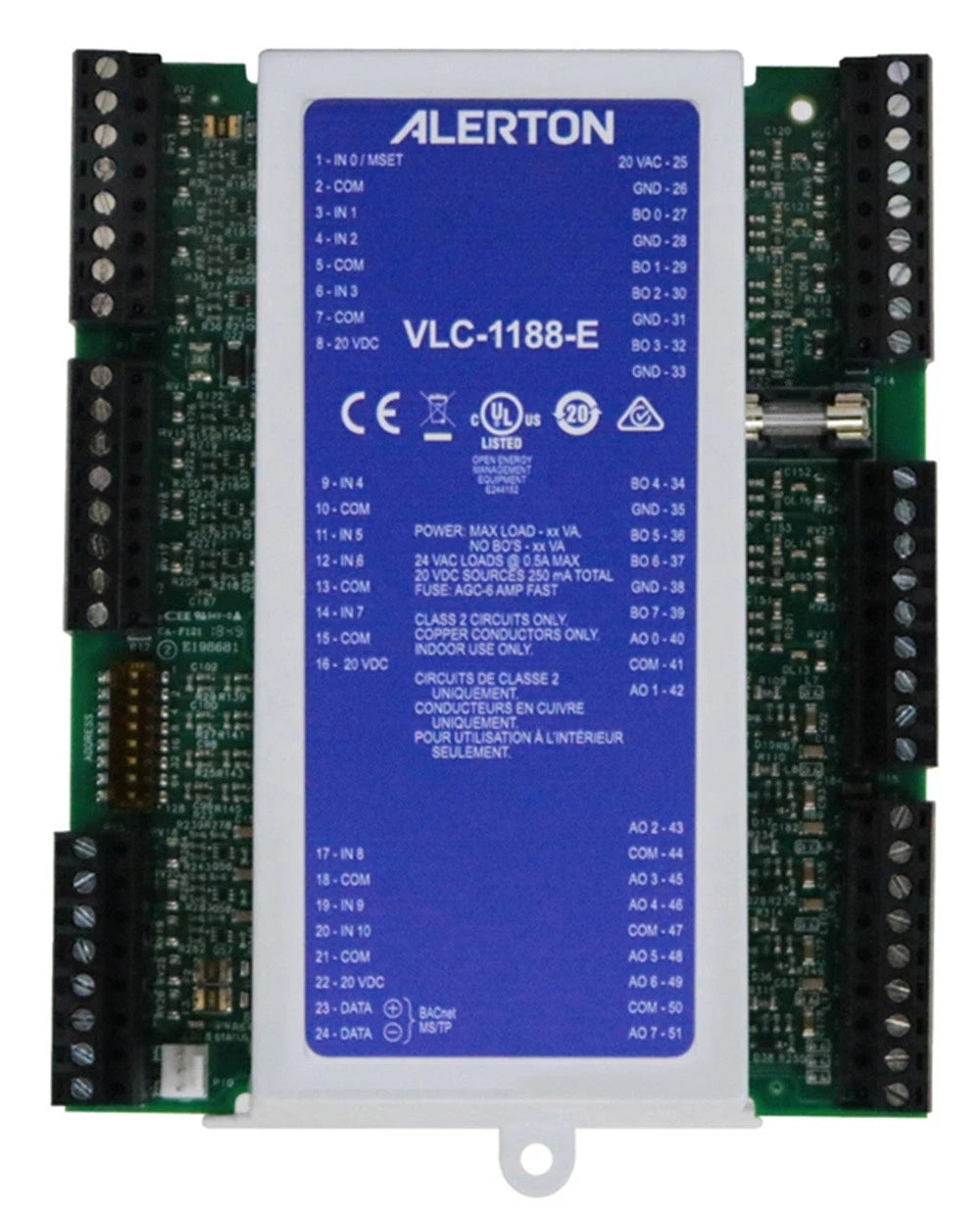 Alerton VLC-1188-E PLC Control Module 24VAC/20VDC with LED Indicators and DIP Switch Configuration