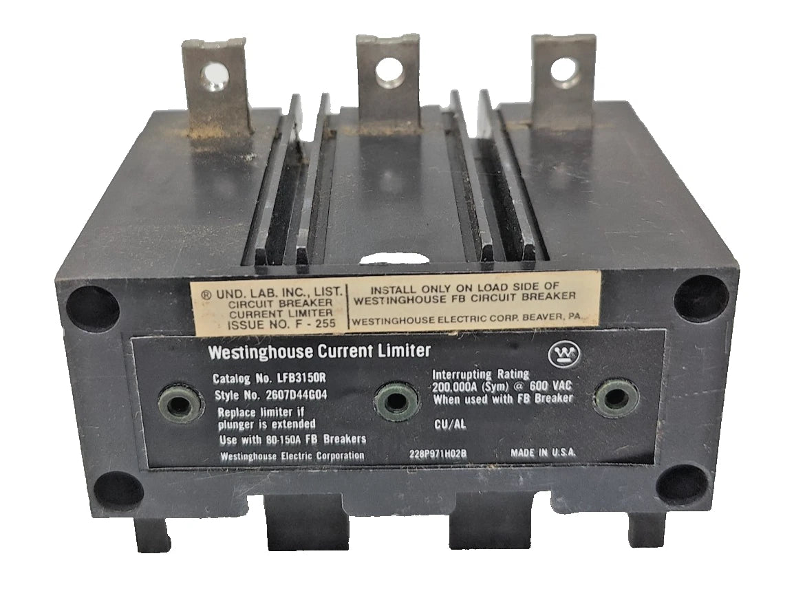 Westinghouse LFB3150R 3-Pole 600VAC Current Limiter for FB Breakers