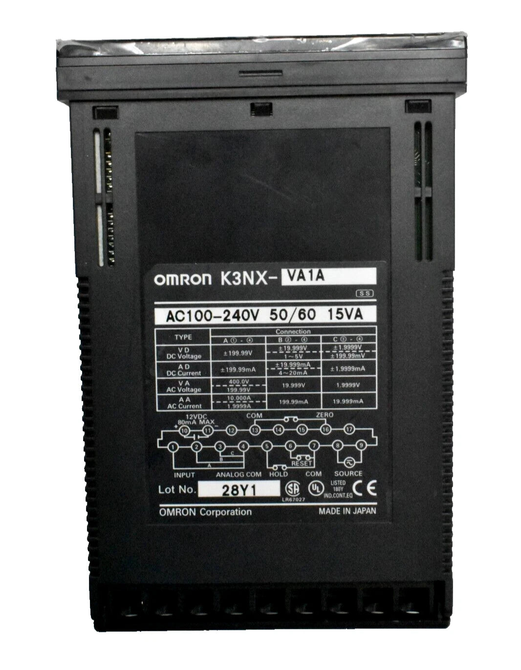 K3NX-VA1A | Omron Process Meter AC Voltage Input 100–240VAC Basic Model