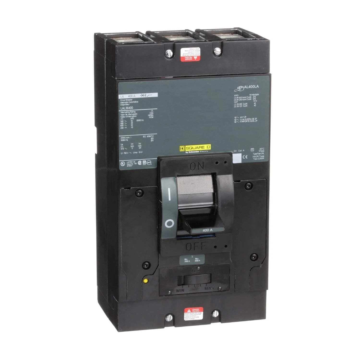 LAL3640028M | Schneider Electric 400A 3-Pole Molded Case Circuit Breaker
