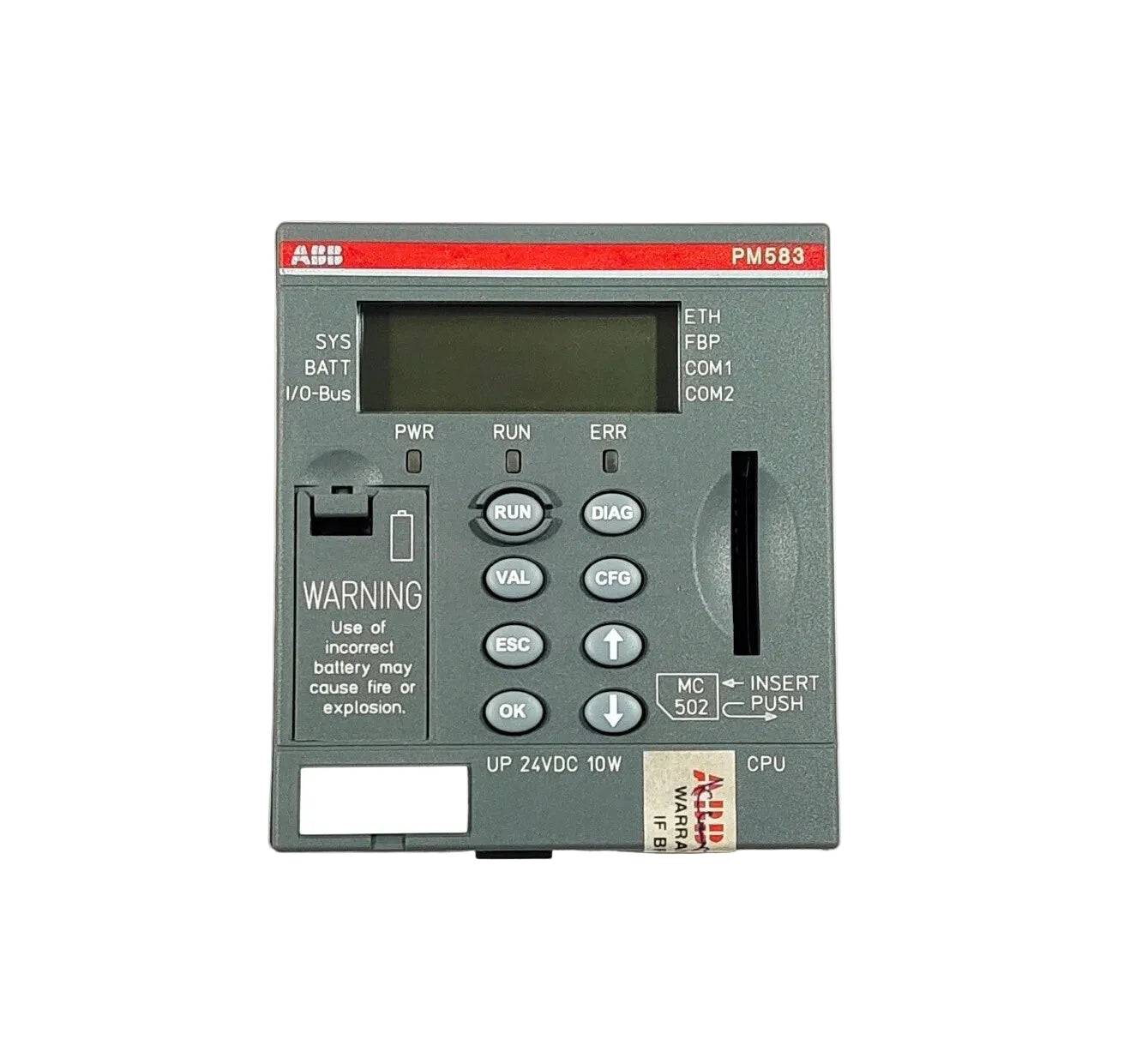 ABB 1SAP140300R0271 PM583-ETH AC500 Programmable Logic Controller Processor Module
