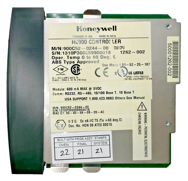 900C52-0244-00 | Honeywell ControlEdge HC900 CPU Controller Module