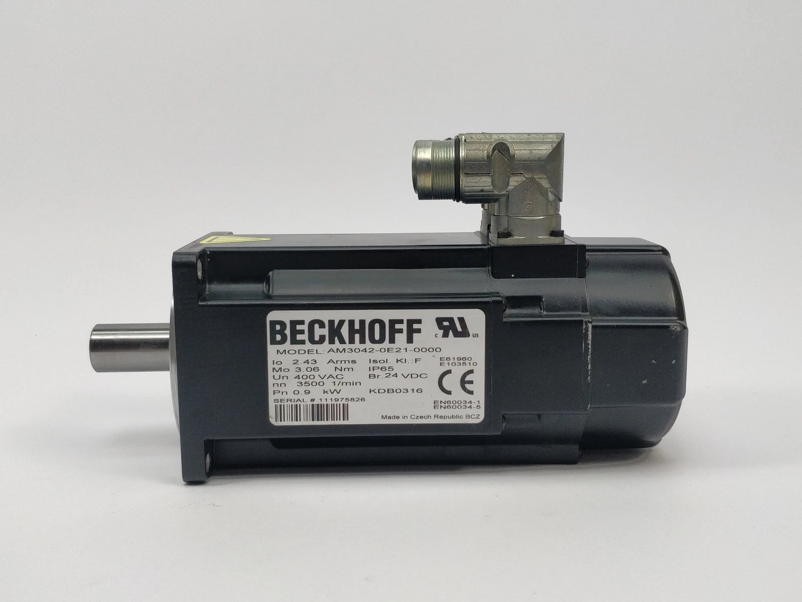 AM3042-0E21-0000 | Beckhoff AM3000 Servo Motor, 2.81 Nm, 3500 RPM, Resolver/EnDat/BiSS