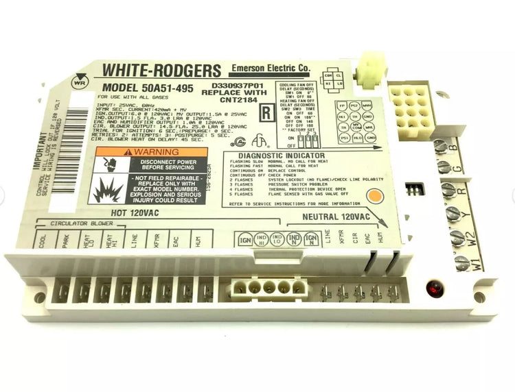 50A51-495 | White Rodgers American Standard Furnace Control Circuit Board