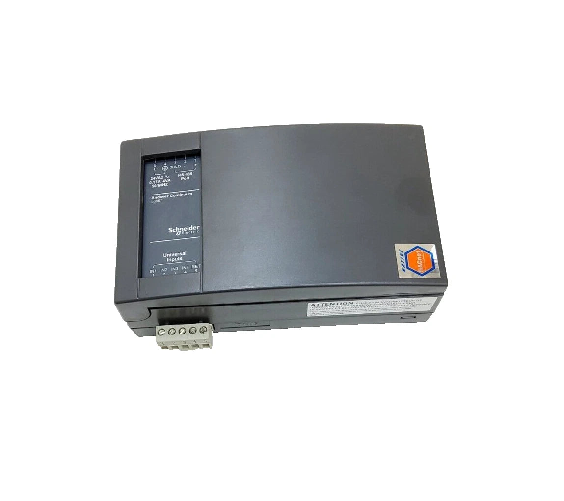 Schneider Electric Andover Continuum B3867 BACnet MS/TP Terminal Controller B-AAC