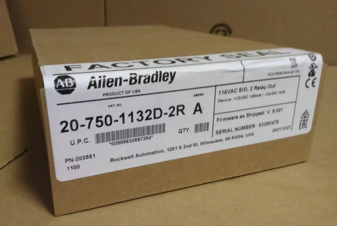 20-750-1132D-2R | Allen-Bradley PowerFlex 750 115V I/O Module: 1AI, 1AO, 3DI, 2RO