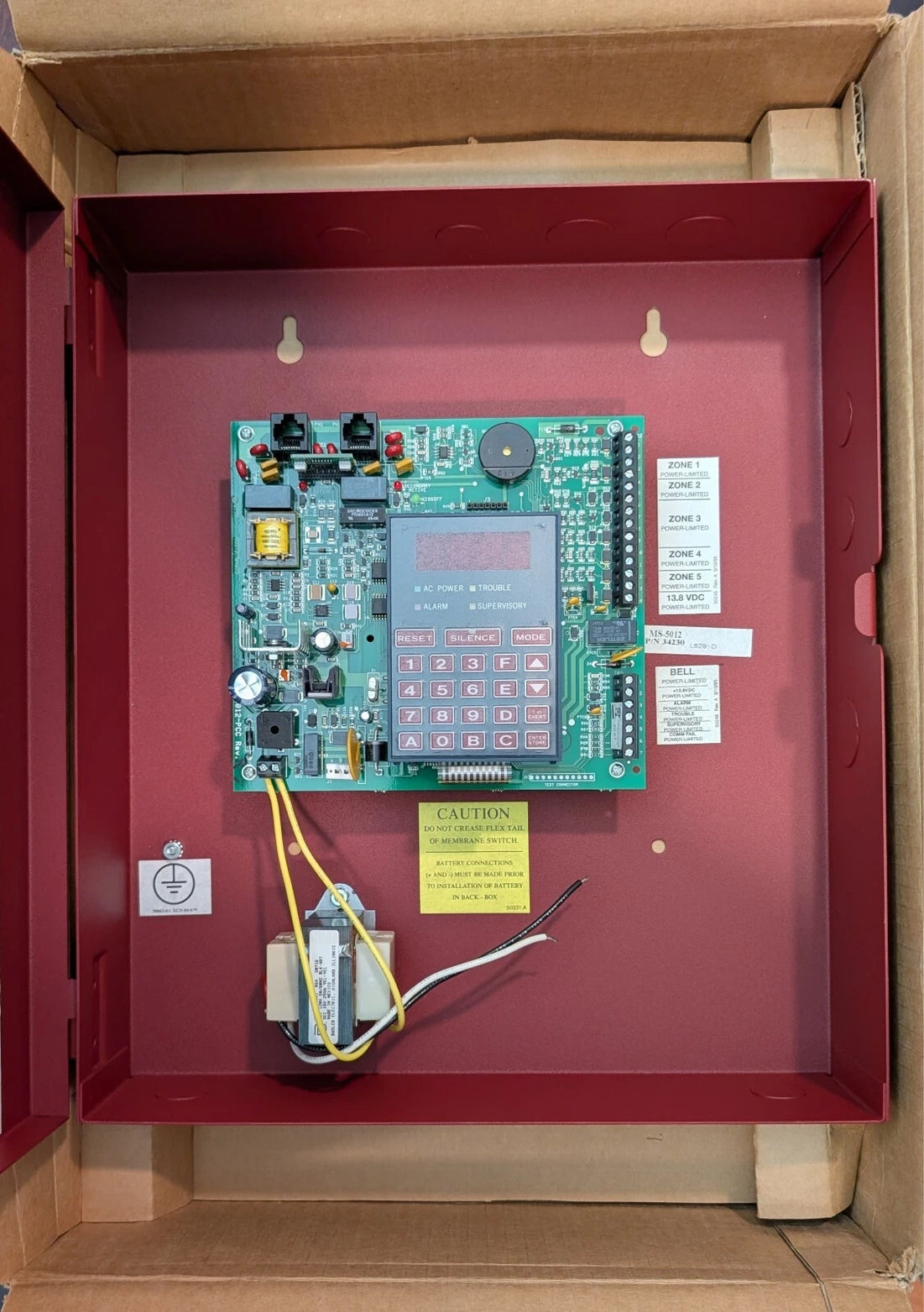 MS-5012 | Fire-Lite Conventional Fire Alarm Control Panel with LCD Display