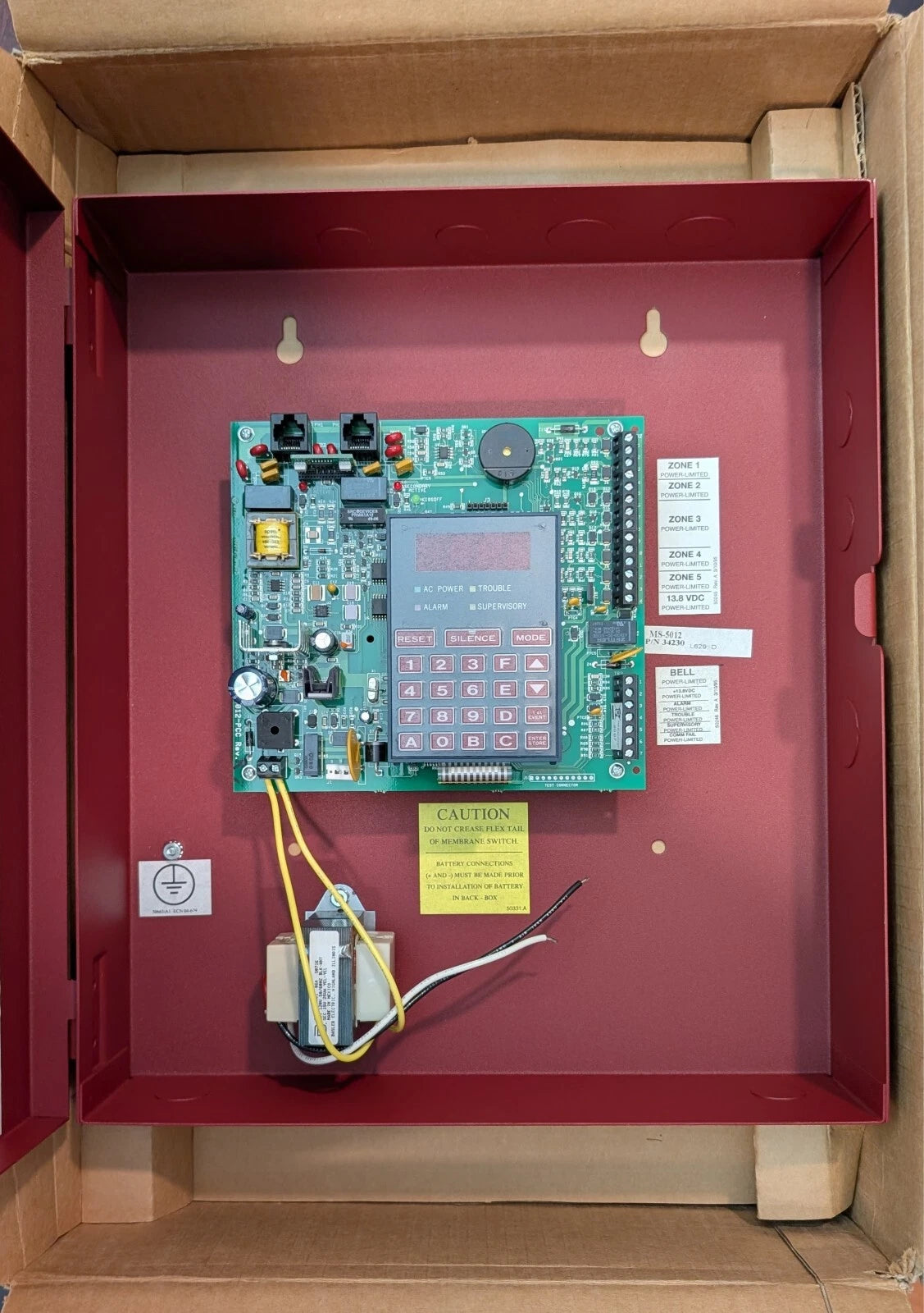 MS-5012 | Fire-Lite Conventional Fire Alarm Control Panel with LCD Display