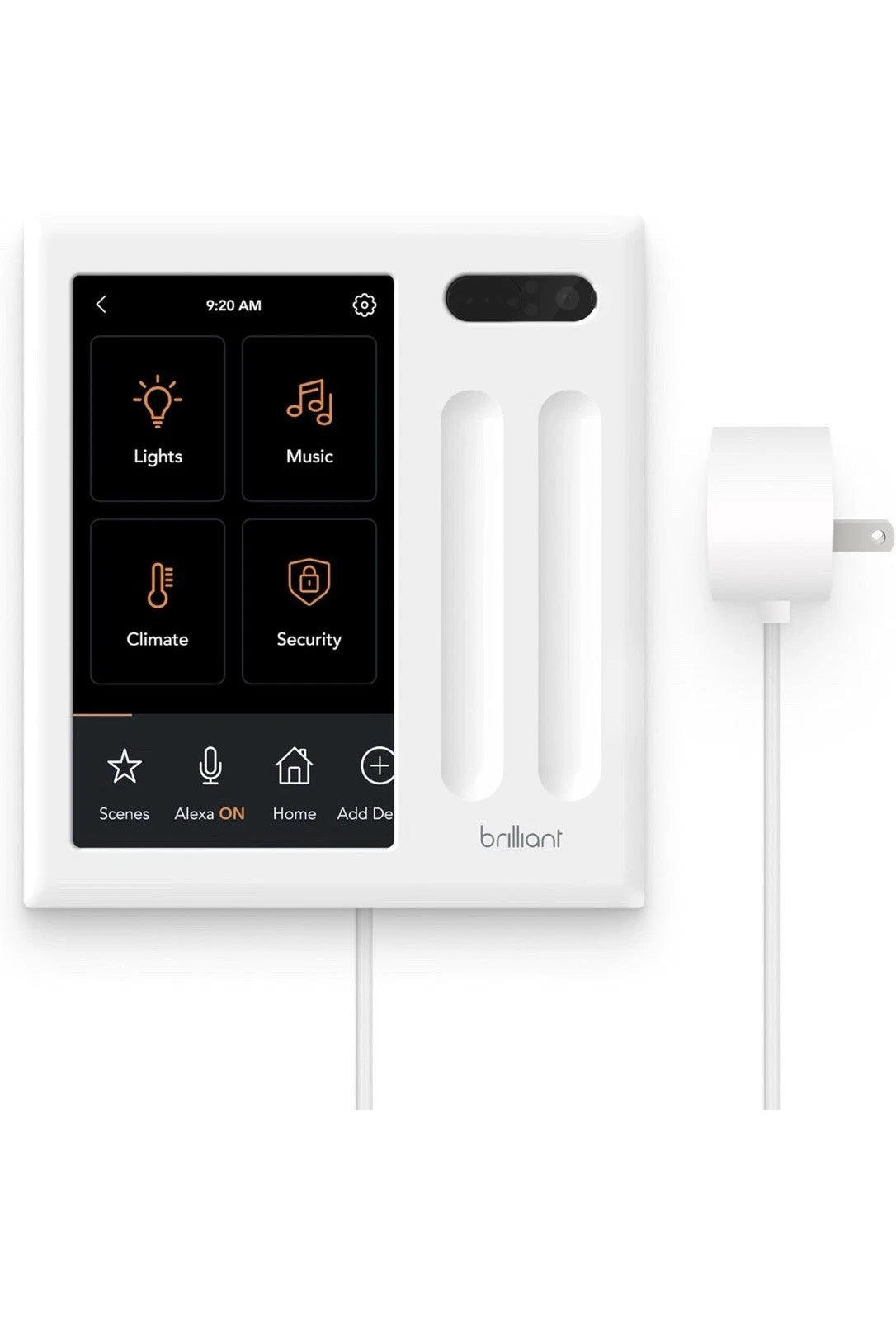 BHA120US-WH2 | Brilliant Wi Fi Smart Home 2 Switch Control Panel With Voice Assistant