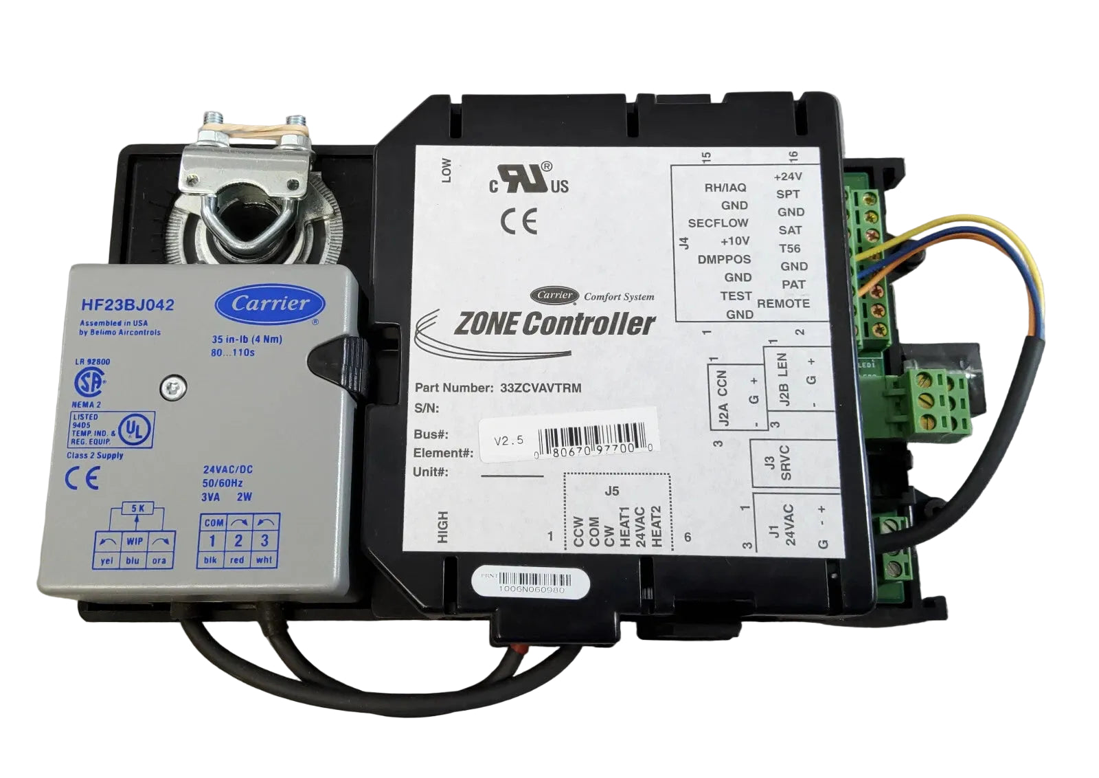 Carrier 33ZCVAVTRM ComfortID Single Duct VAV Zone Controller for Commercial HVAC Air Terminal Systems