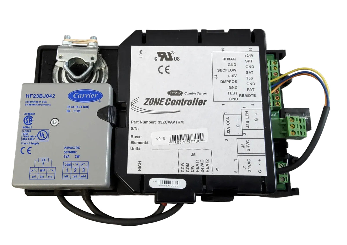 Carrier 33ZCVAVTRM ComfortID Single Duct VAV Zone Controller for Commercial HVAC Air Terminal Systems