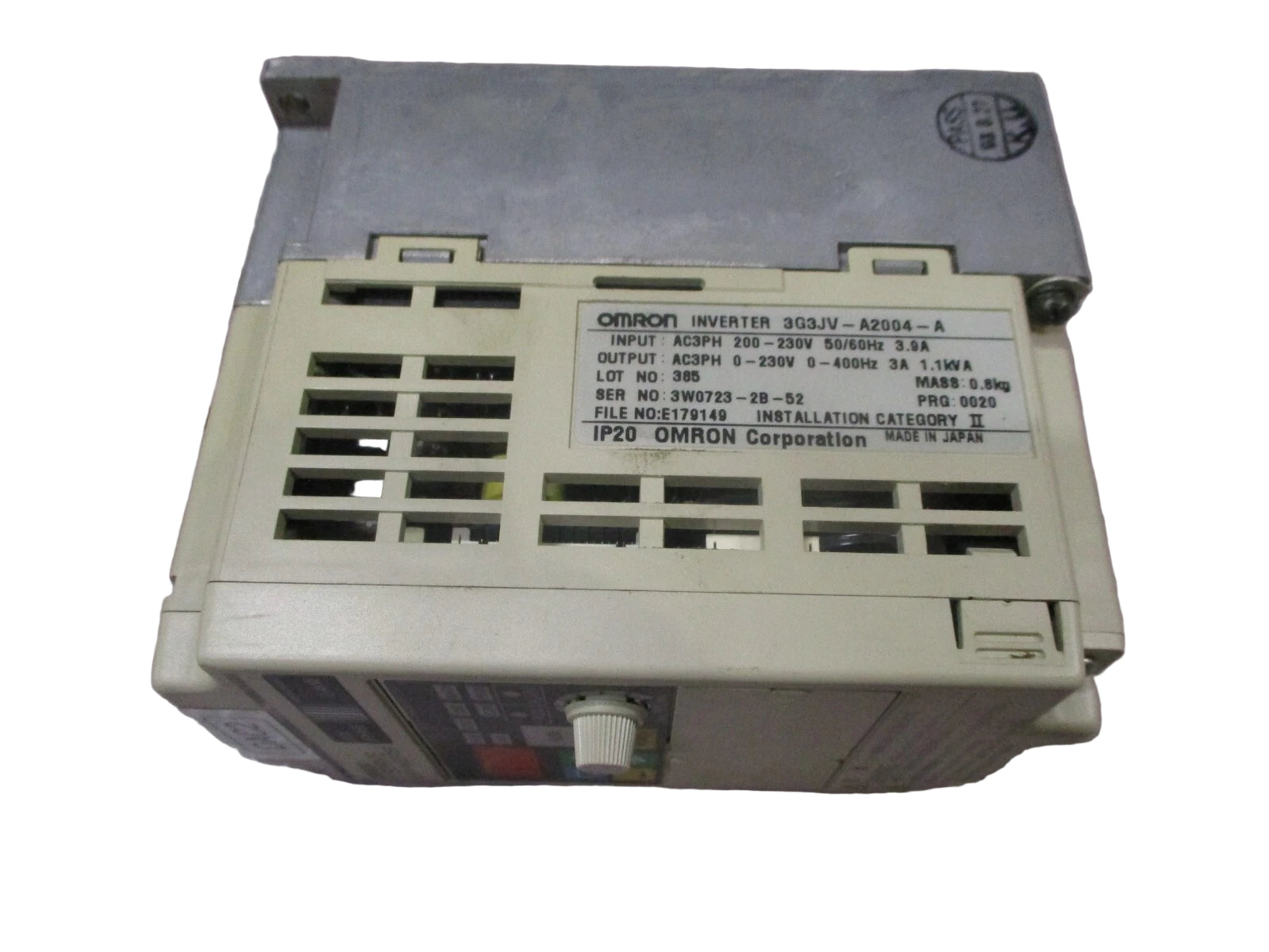 3G3JV-A2004-A | Omron Micro Inverter Motor Controller 230VAC DIN Mount