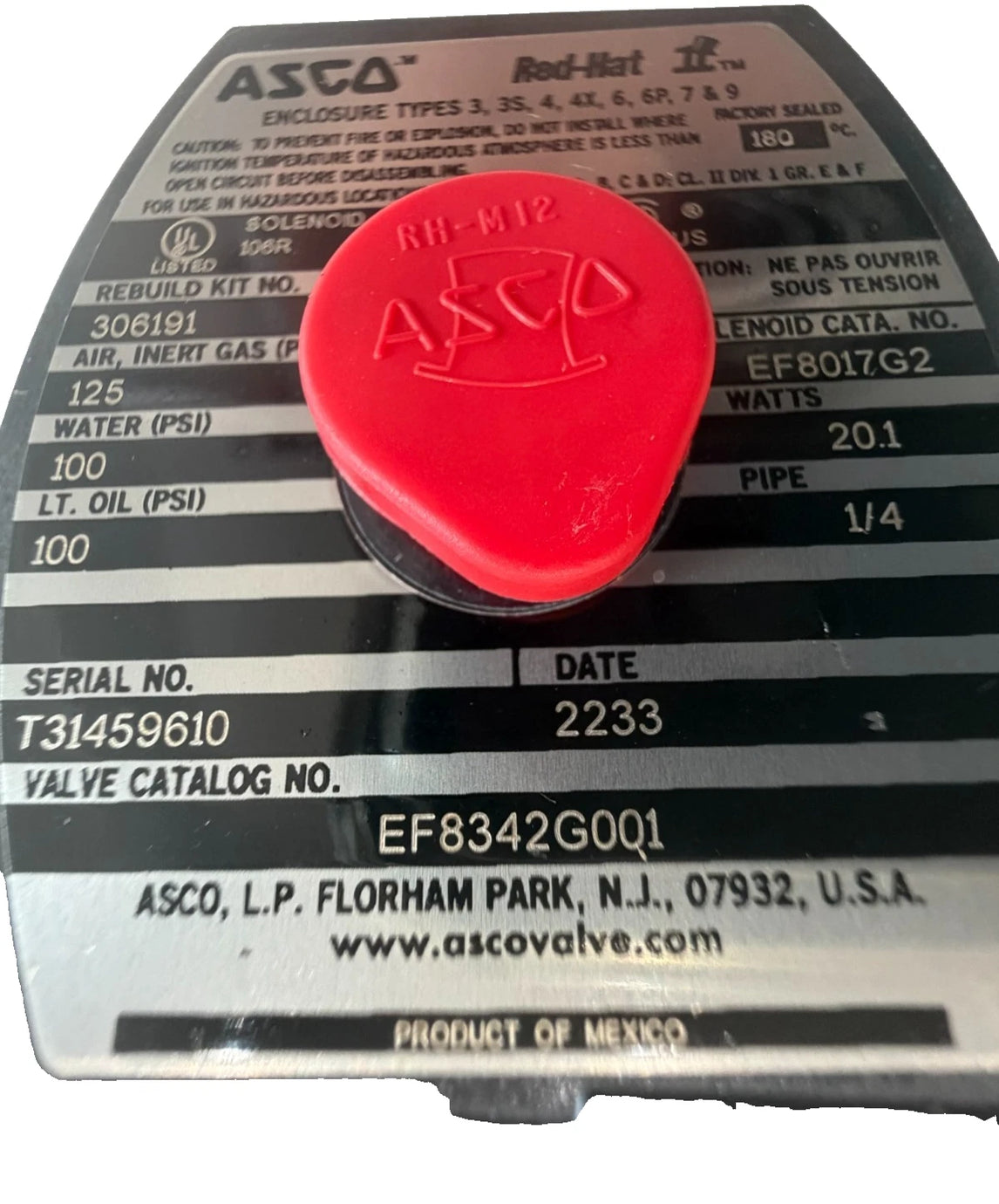 ASCO EF8342G001 1/4" 4-Way Direct-Acting Solenoid Valve