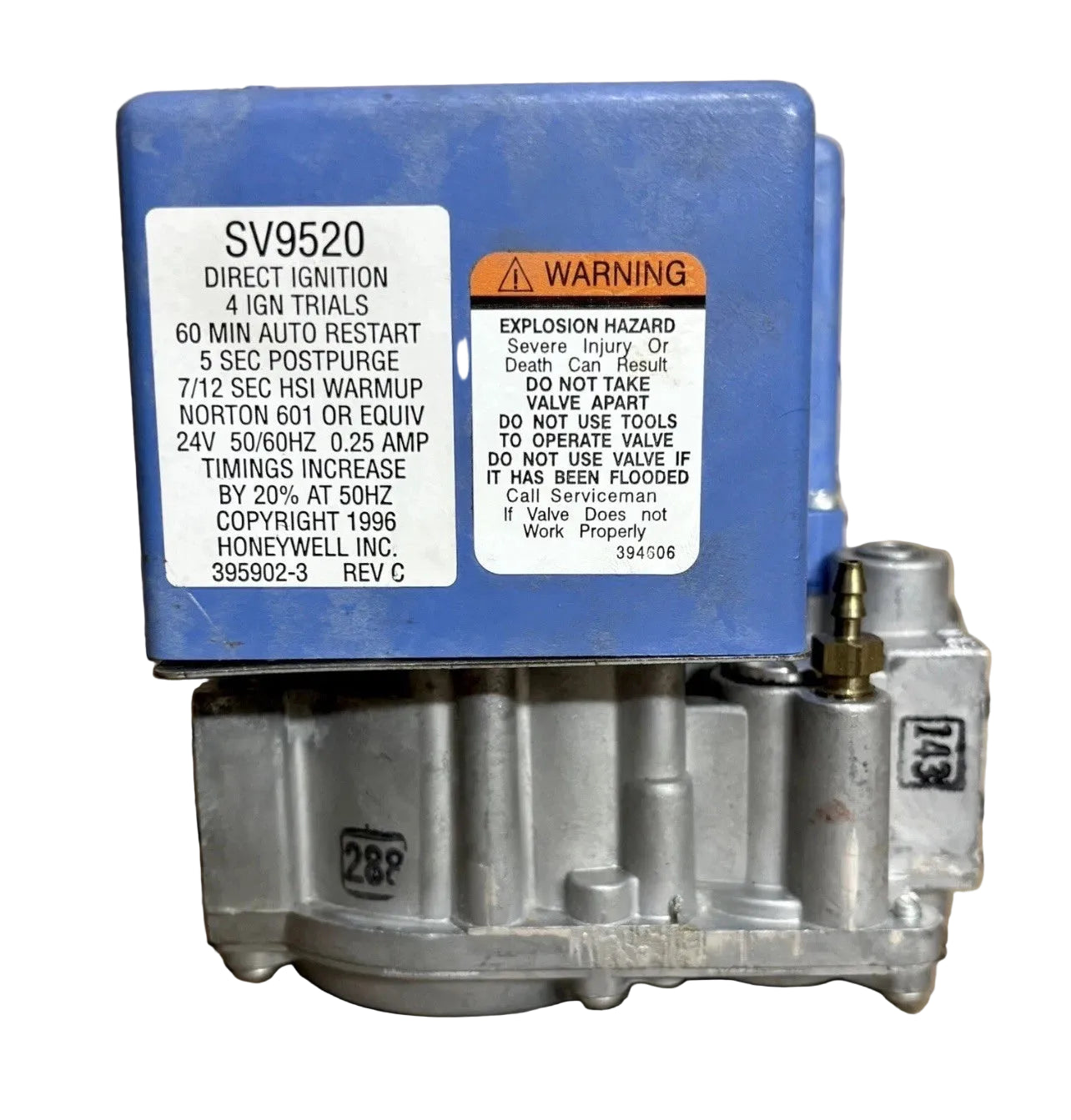 SV9520H8018 | Honeywell Smart Gas Valve LP Propane Furnace 24V